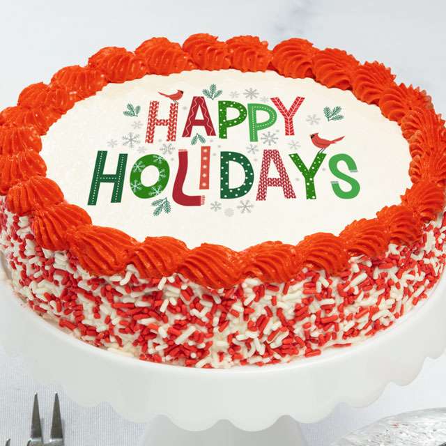 image of Happy Holidays Cake