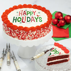 Business Holiday Gift Happy Holidays Cake with possible customizations